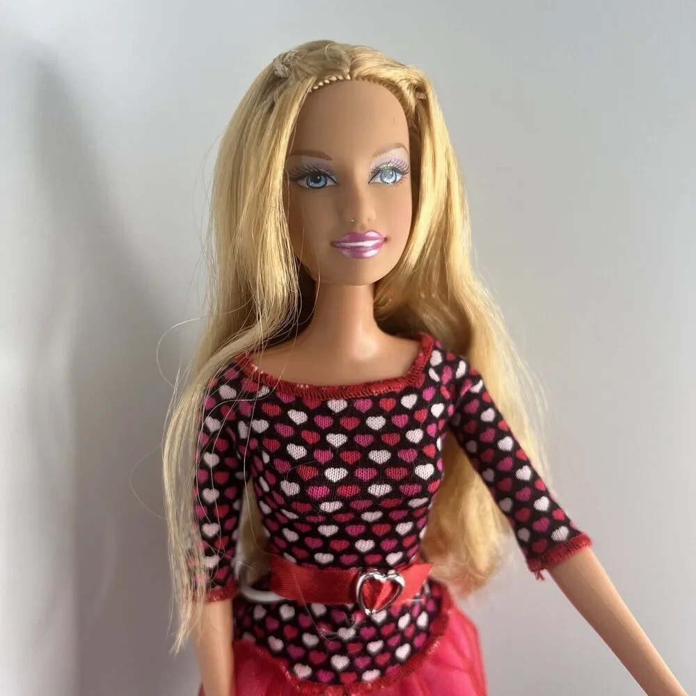 BARBIE XO Valentine Blonde Doll 2007 Valentine’s Day W/ Kitty Cat MO926